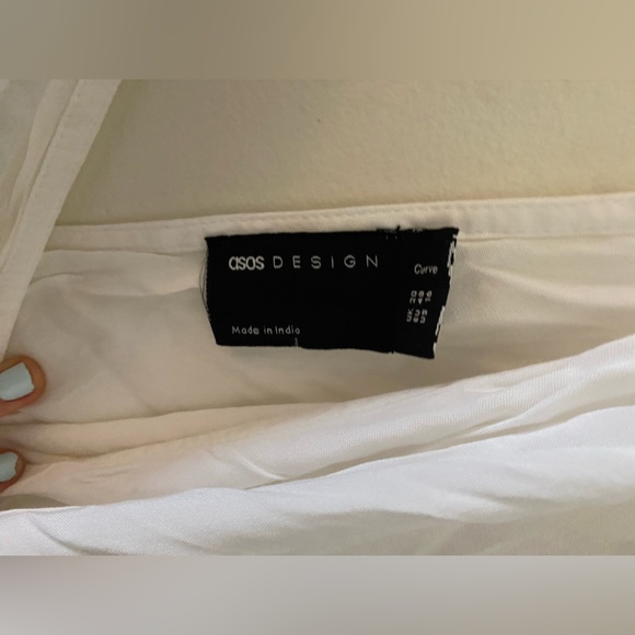 ASOS Design Curve White Beach Coverup - Picture 3 of 8